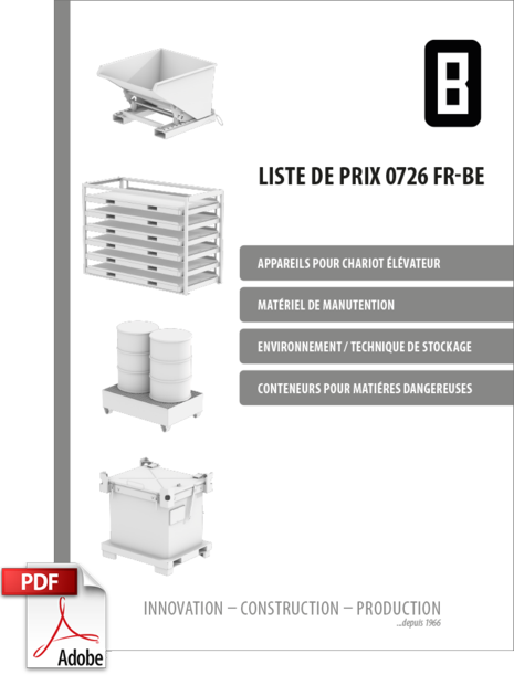 Liste de prix - 0726 - fr-BE
