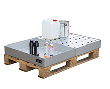 Spill Trays for Small Cans of Stainless Steel for Pallets KGW-P V4A