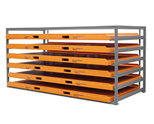 Sheet metal storage units with trays Type KBR